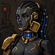 A sample character from the SYNTHERA origin